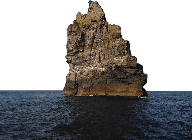 Sea rock cutout